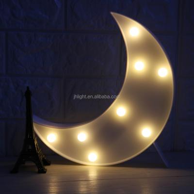 China White Kids Room Decoration Crescent Moon LED Marquee Lights Nursery Wall Decor by DELICORE for sale