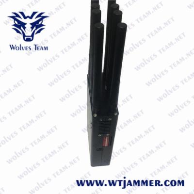 China 8 antennas GPS UHF VHF 3G 4G 5G Handheld Signal Jammer for sale