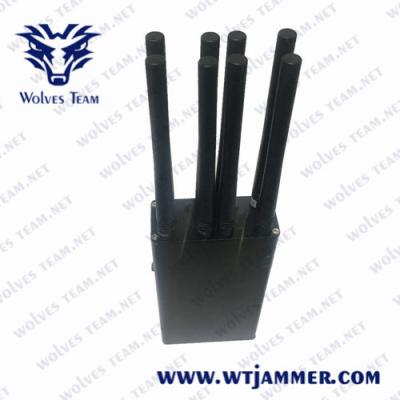 China Portable WiFi2.4g GPSL1 GSM 30m 8W Handheld Signal Jammer for sale