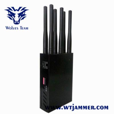 China Handheld 12W CDMA GSM 3G 4G 5G WiFi Lojack Signal Jammer for sale