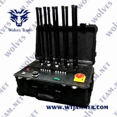 China High Power Portable 2500m WiFi 3.6G Drone Rf Jammer for sale