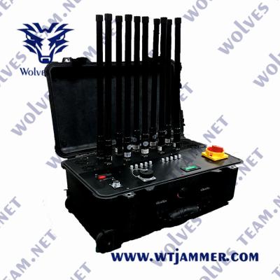 China FCC CDMA 960MHz GSM Portable Signal Jammer 220W Waterproof Signal Jammer for sale