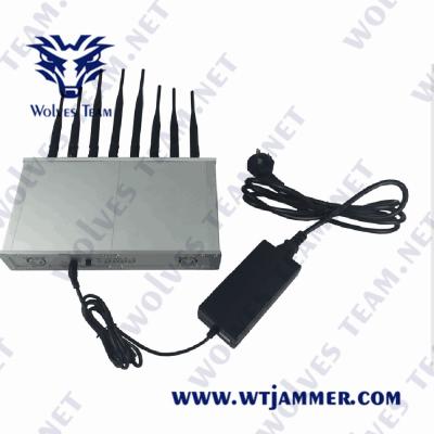 China jammer CDMA G/M 50W do sinal de 3G 4G 5G WiFi Lojack GPS com adaptador da C.A. à venda