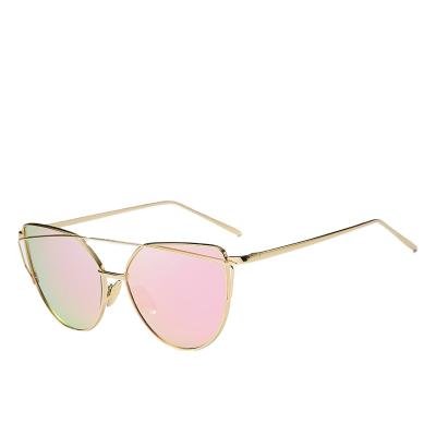 China Rectangle polarized sunglasses metal material fashion women high quality cat eye shades driving sunglasses wom 2021 for sale