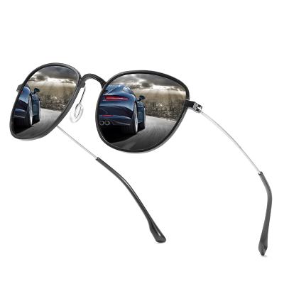 China Rectangle branded polarized sunglasses high quality alloy material fashion unisex driving sunglasses 2021 for sale