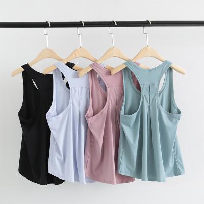 China Women Summer Anti-Pilling Workout Essentials Quick Dry Loose Tank Tops for sale