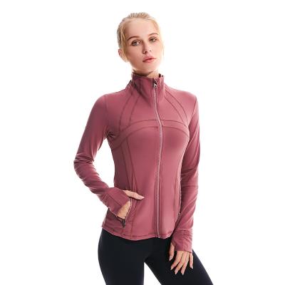 China Autumn Winter New Slim Yoga Fitness Wear Antibacterial Shirt Zipper Casual Sports Jacket 2020 for sale