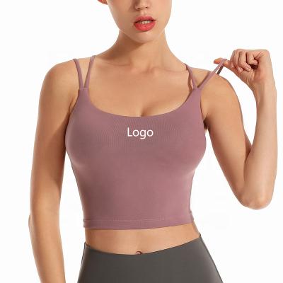 China Breathable Custom Fitness Yoga Wear Private Logo Yoga Bra Women Sports Bra Top for sale