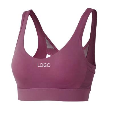 China 2021 Breathable High Quality Gym Wear Customized Printed Logo Women Sports Bra for sale