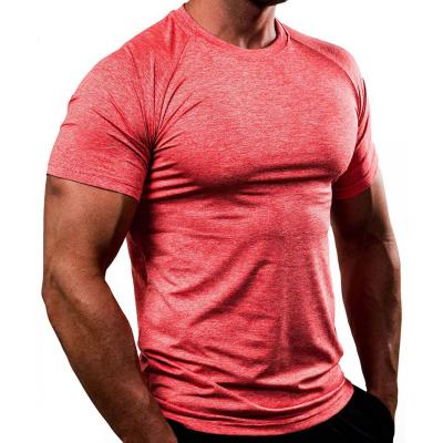 China Men's O Neck Breathable Dry Fit Moisture Wicking Performance Active Athletic T-Shirt for sale