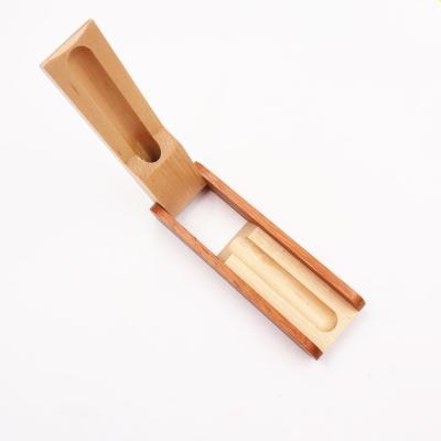 China Gift Fillinlight Foldable Wooden Box For Gift Pen Swivel Wooden Pen Box for sale