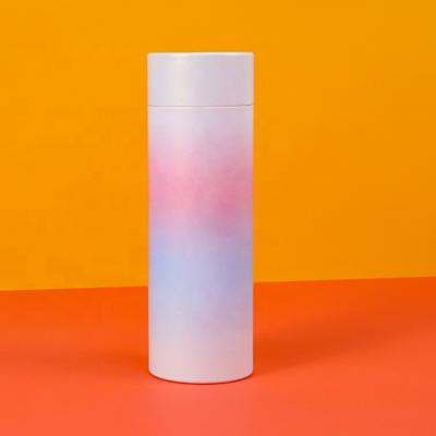 China Biodegradable Holographic Gift Perfume Box Package Cylinder Bottle Essential Oil Cosmetic Paper Tube for sale