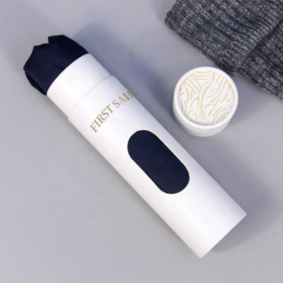 China Recycled Materials Recycled Cardboard Paper Packaging Gift Box Cylinder Clothing Incense Stick White Round Paper Tube With Window for sale