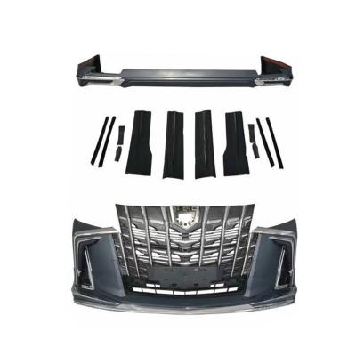 China Full pp bumper for TOYOTA Alphard 2018 change 2015 to 2018 normal rear lip body kits with head lamp for sale