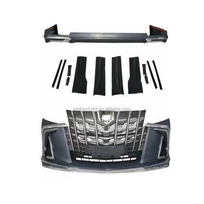 China PP Auto Spare Parts Body Kit For TOYOTA Alphard 2018 Change 2015 To 2018 Normal Rear Lip Body Kits With Head Lamp for sale