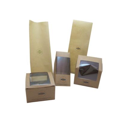 China Recycled Materials Kraft Paper Hamburger Sandwich Box Bread Boxes Cake Food Packaging for sale