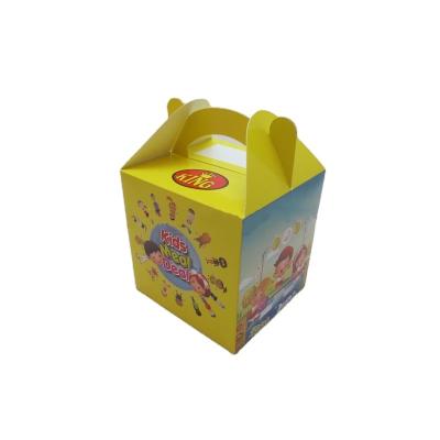 China 2017 New Recycled Materials Custom Printed Disposable Biodegradable Square Kids Meal Box Wrapping Paper Meal Packaging Boxes for sale