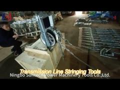 balance four bundle conductors running boards  transmission line stringing tools