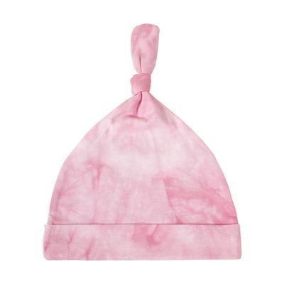 China Wholesale Toddler Baby Toddler Hats Comfy Soft Warm Top Knot Cotton Hospital Baby Beanie Cap Turban Hats Cotton Rainbow Tie Dye Tie For Baby for sale