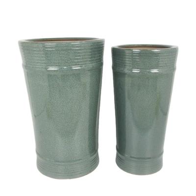 China Modern Popular Modern Home Garden Ceramic Flower Pot & 2 Set For Growing Plants Indoors for sale