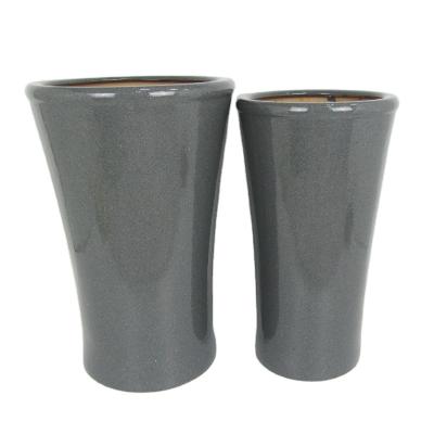 China Modern Flower Pot 2 Modern Flower Ceramic Succulent Set for Planting Small Rooftop or Outdoor Trees for sale