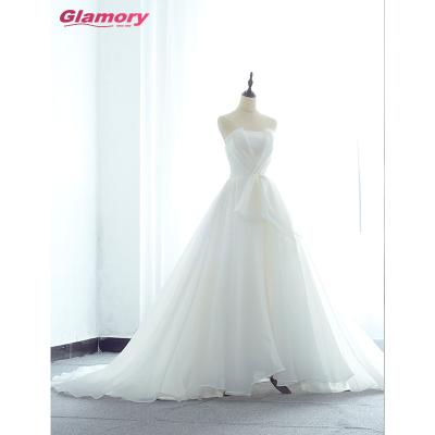 China Breathable White Africa Dresses Unique Big Bow Long Dresses For Women Bridal Ball Gown Wedding Dress for sale