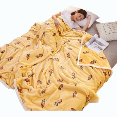 China European style anti-pilling flannel blanket luxury warm bed high quality standard factory made for sale