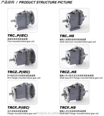 China When you need SRC/TRC series gear helical gear box high level of low noise efficient universal mounting space modularity for sale