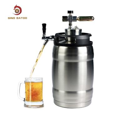 Cina acciaio inossidabile pressurizzato CO2 Kegerator Kit For Craft Beer Draft del sistema del rubinetto del rivelatore di cortocircuiti 5l in vendita