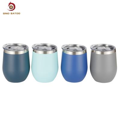 Cina Tazza isolata di viaggio di acciaio inossidabile di forma 12oz dell'uovo con il coperchio per i regali in vendita