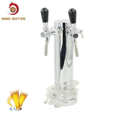 China Polishing 304 Stainless Steel Double Faucet Beer Tower for sale