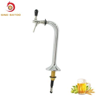 China One Way Chrome Plated Single Faucet Beer Tower For Brass Beer Dispenser for sale