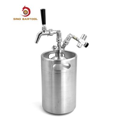 China distribuidor pressurizado CO2 do barril da soda de Mini Keg do fechamento da bola do vácuo 4L à venda