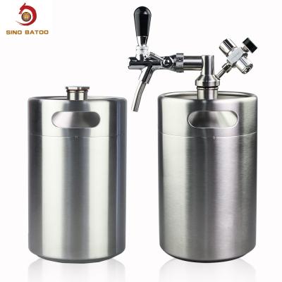 Cina Mini Keg Adjustable Flow pressurizzato SUS304, 5L ha pressurizzato il sistema del rubinetto del rivelatore di cortocircuiti in vendita