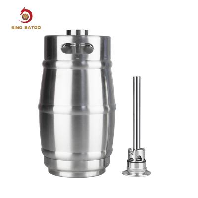 China LFGB Portable Double Wall Refillable 5 Liter Mini Keg for sale