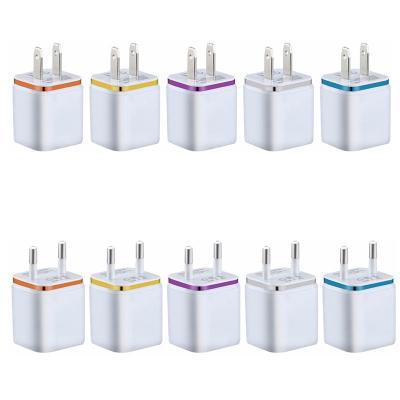 China QC 3.0 Quick Charger USB Charger Phnom Penh Dual Plating QC2.0 Portable Usb 5v 2.1a Wall Mobile Phone Charger for sale