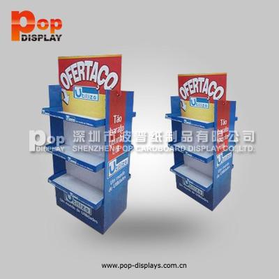 China Double Sided Supermarket CMYK Printing Candy Display Rack Cardboard POS Bins Show For Retail for sale