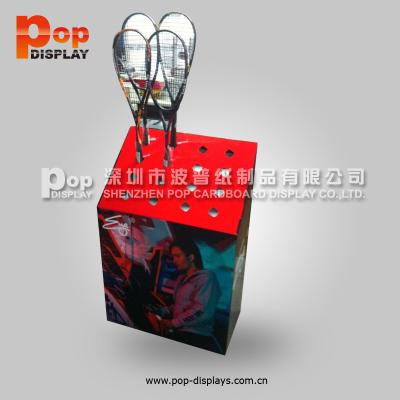 China For Promotion Tennis Racket Corrugated Retail Cardboard Display Bin for sale