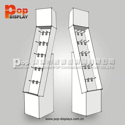 China Custom Cardboard Paper Socks Display Stands With Hooks for sale