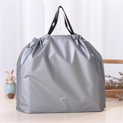 China Eco-Friendly Mouth Packaging Beam Factory Price Eva Bag Clothing Store Plastic Drawstring Shopping Bag for sale