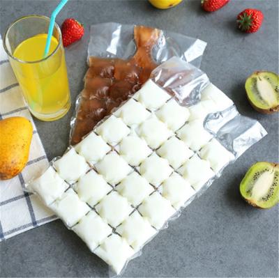 China Disposable Popular Self Seal Clear Plastic Ice Cube Packing Bags For Beverage for sale