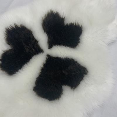 Chine 6 pieds coussins en peau de mouton tapis en fourrure moelleuse pour banc à vendre