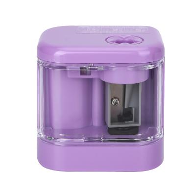 China Automatic Mini Pencil Sharpener Portable Electric Pencil Sharpener Working Plastic Pencil Sharpener For Kids for sale