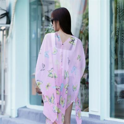 China Wholesale Textured Unique Design Soft Touch Feeling Factory Chiffon Lightweight Chiffon Shawl for sale