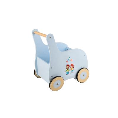 China Children's Trolley From Factory Direct Selling Baby Wooden Child Trolley Wooden Walker Two To Four Years for sale