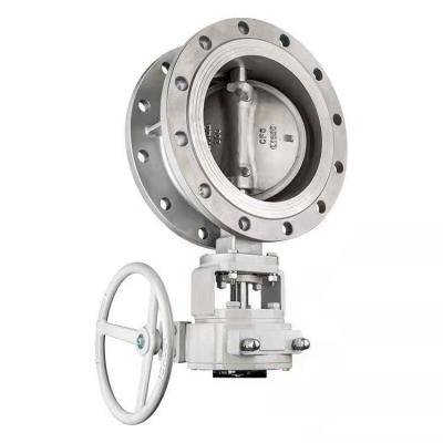 China CF8 D343-16p High Quality Stainless Steel Turbine Flange Manual Butterfly Valve for sale