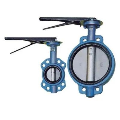 China WCB Wafer Type Wcb Manual Cast Iron Butterfly Valve Lever Type Handle For Oil And Gas for sale