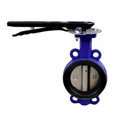 China WCB Hot Sale ANSI Cast Iron Dn400 Wafer Butterfly Valve With Compression Handle Lever For Water Oil Gas for sale