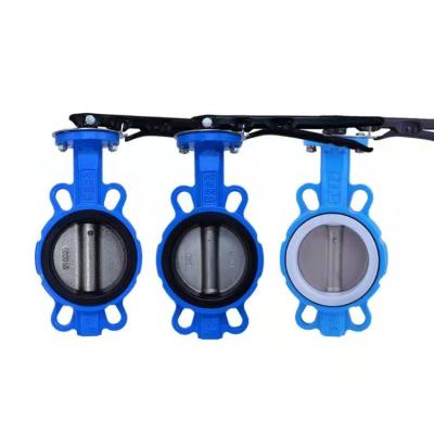 China WCB Standard Cast Iron Handle Rubber Butterfly Valve For Water, Gas And Oil for sale