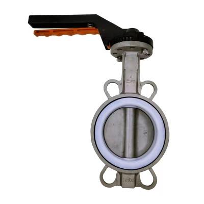 China WCB Durable Stainless Steel Fluor Lined Butterfly Valve for sale